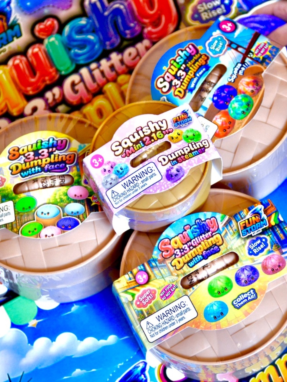 Squishy MYSTERY Dumplings Fidget Toys SET OF 4